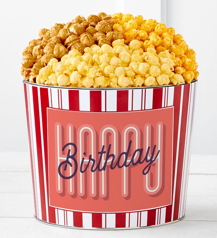 Tins With Pop® Happy Birthday Retro Font